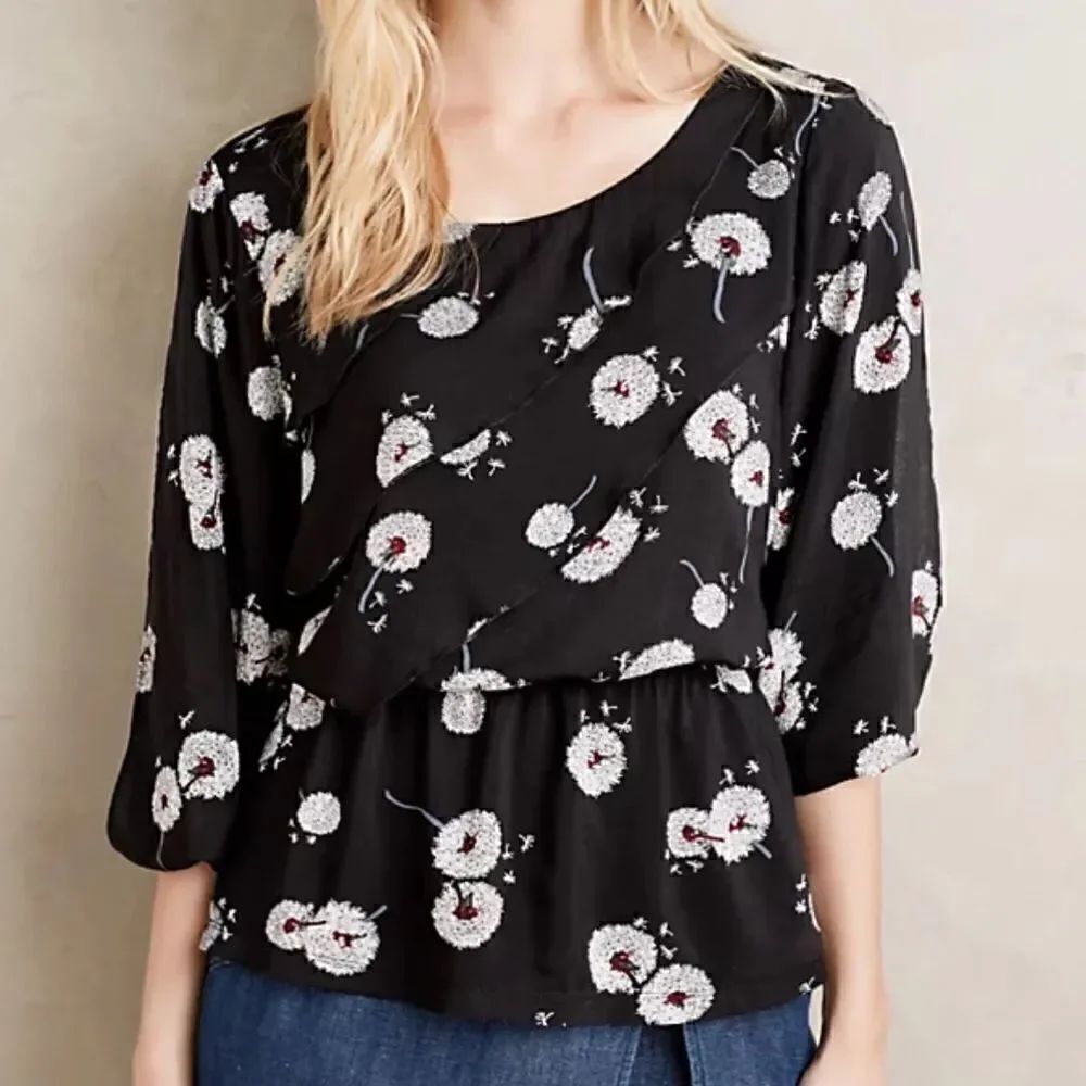 Anthropologie Deletta Wished Blooms Top Women’s Small